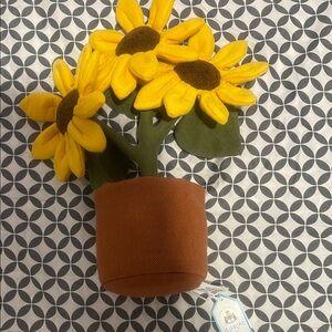 Jellycat Yellow Sunflower Plush in Brown Pot